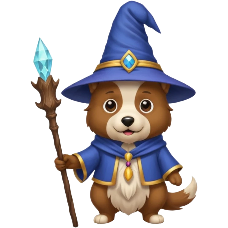 Dog wizard emoji