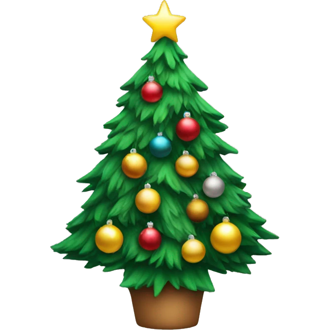 Christmas tree with ornaments emoji