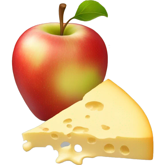 Apple with cheese emoji