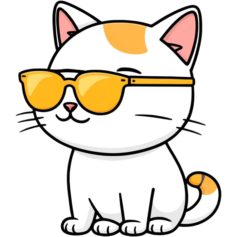 Cat with sunglasses emoji