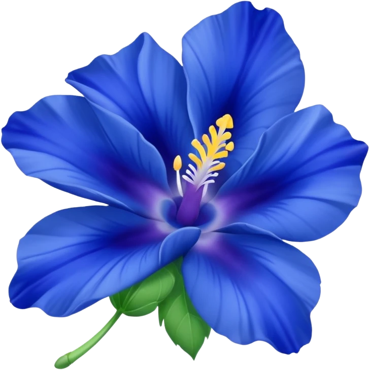 butterfly pea flower with vibrant blue petals, simple and recognizable emoji