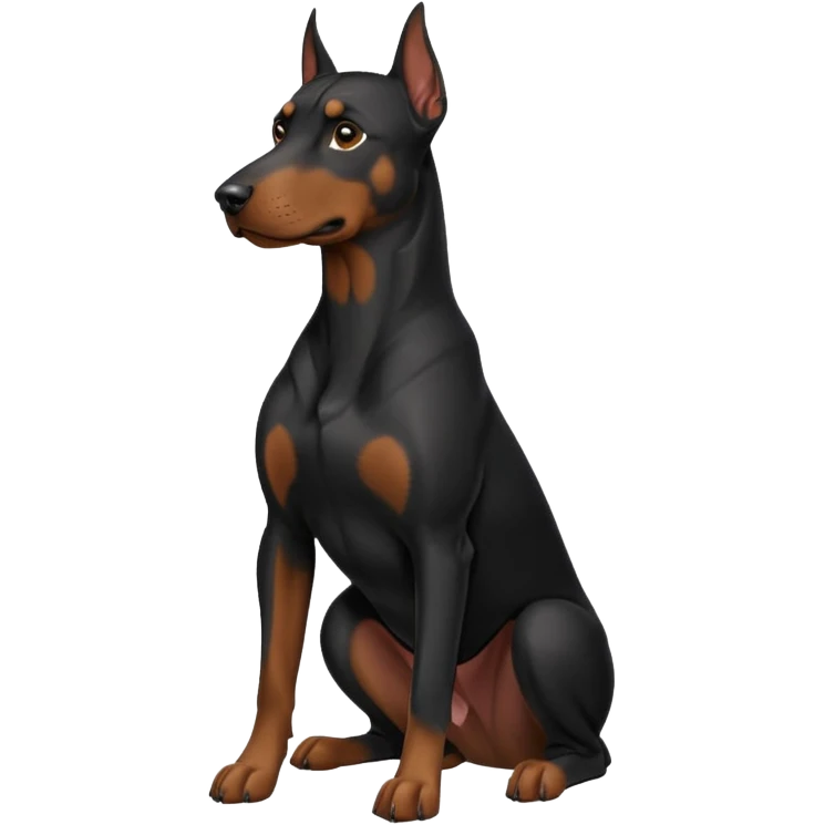 black doberman Y3 emoji