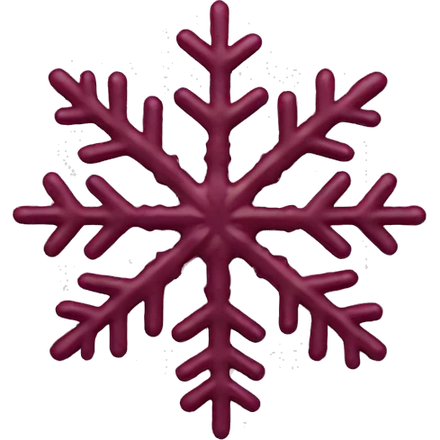 burgundy shimer snowflake emoji