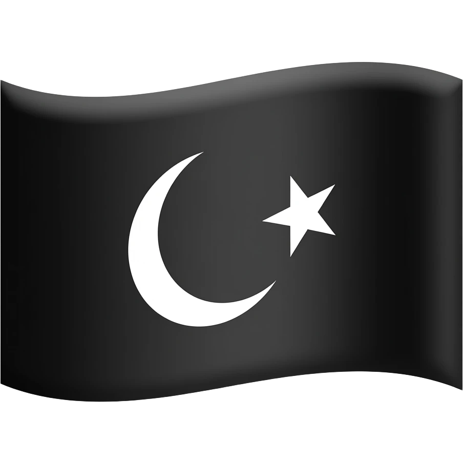 Black flag for Muslim emoji