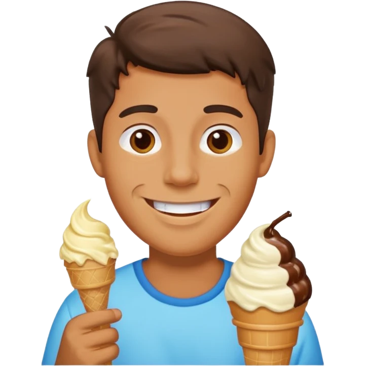 man eats ice cream  emoji