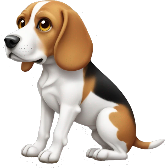 Beagle with potato body emoji