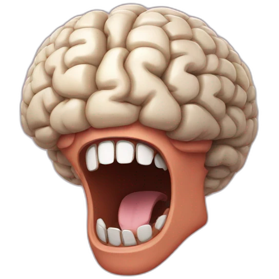 screaming brain emoji