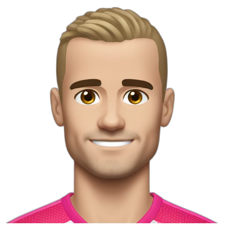 Antoine Griezmann Shaved hair pink emoji