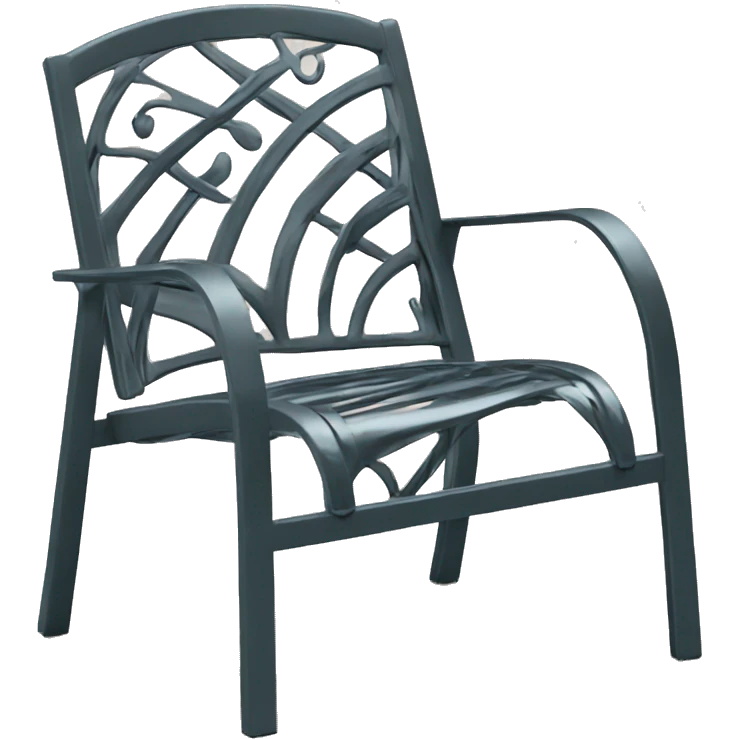 metal swirly outdoor chair emoji