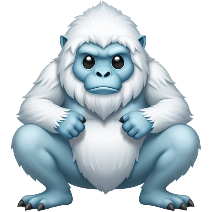 squatting yeti  emoji