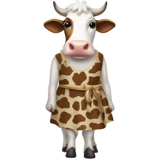 cow in dress emoji