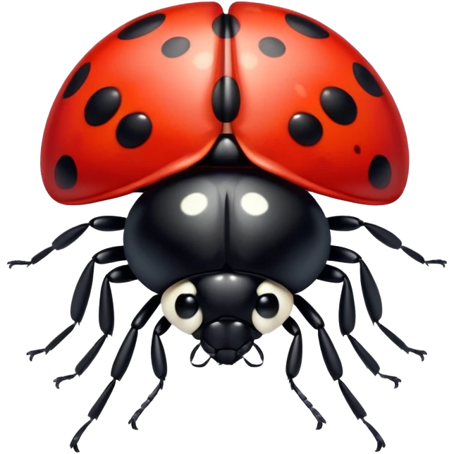 Ladybug with a white bow on its head emoji