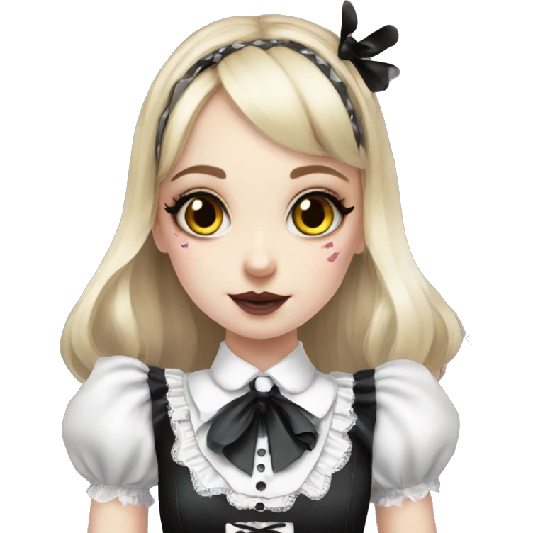alice in wonderland gothic lolita look emoji