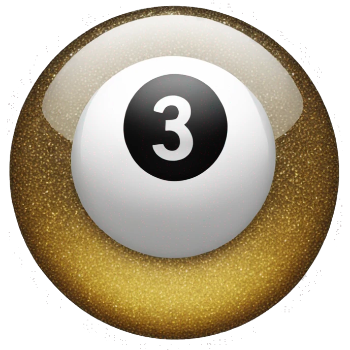combination of sparkles emoji and 8-ball emoji
