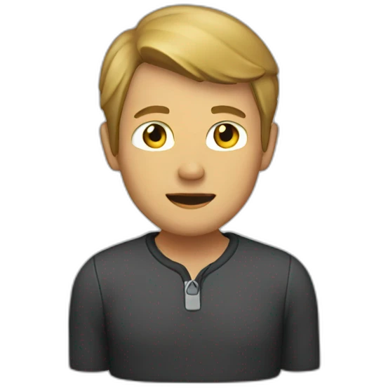 A man chock  emoji
