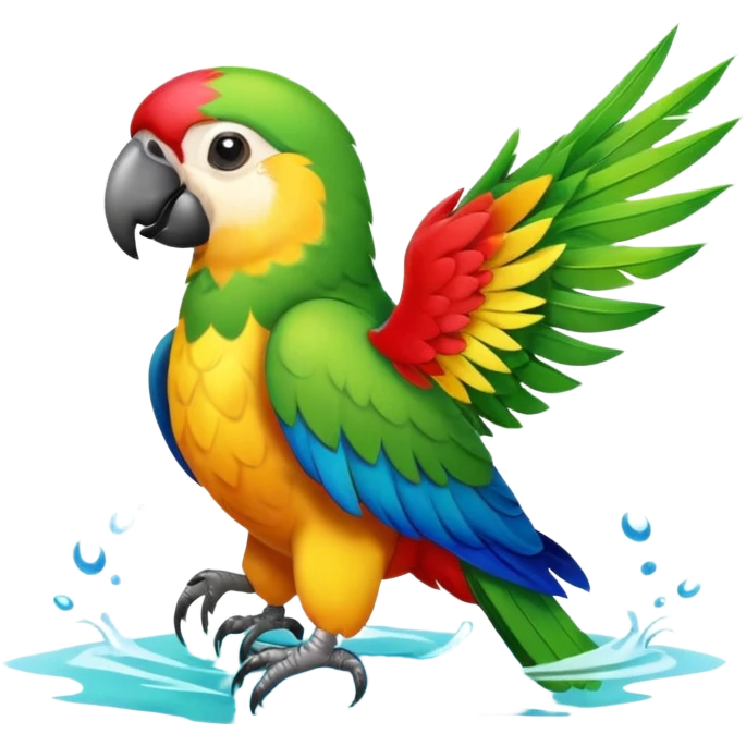 یه عکس از طوطی در دریا بساز  emoji