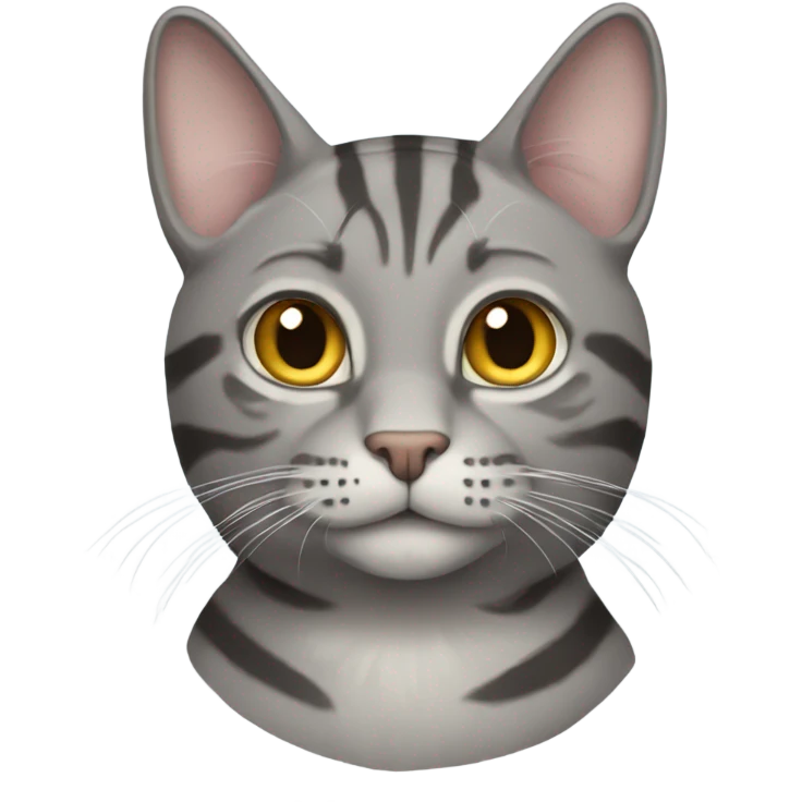 Gray tabby cat that is a king  emoji