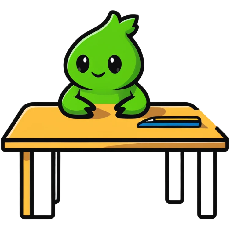 table with MAKAR written on top emoji