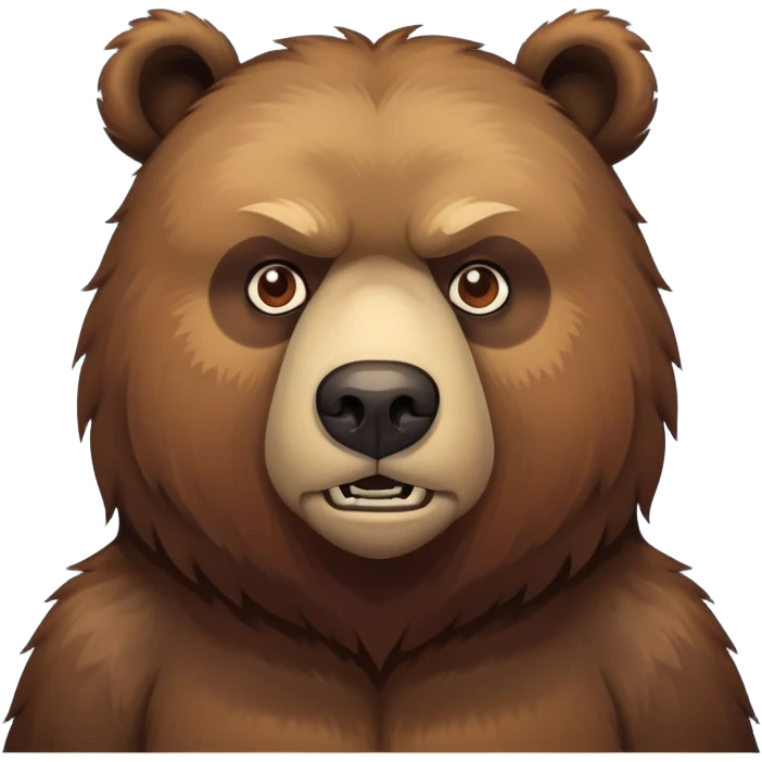 Russian bear showing fuck emoji