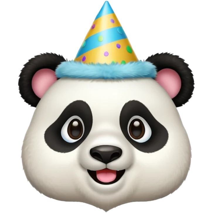 panda with party hatsw emoji