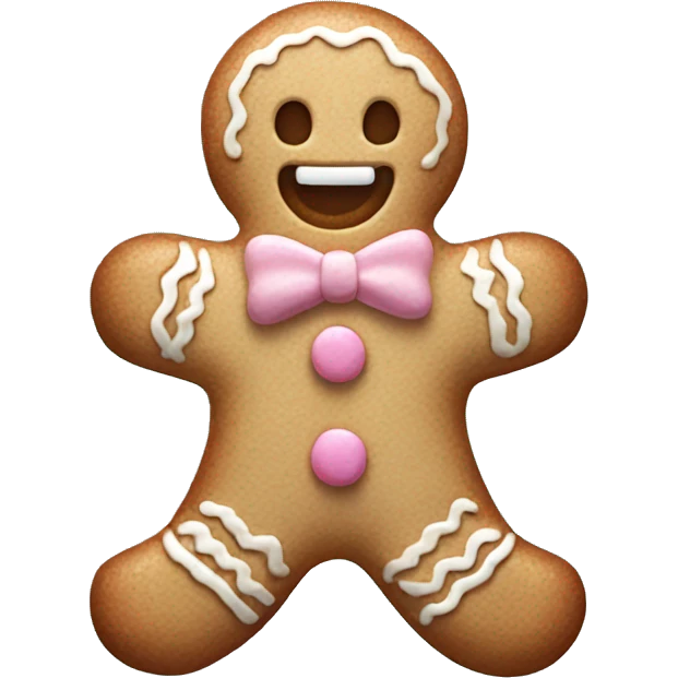 Pastel gingerbread man emoji