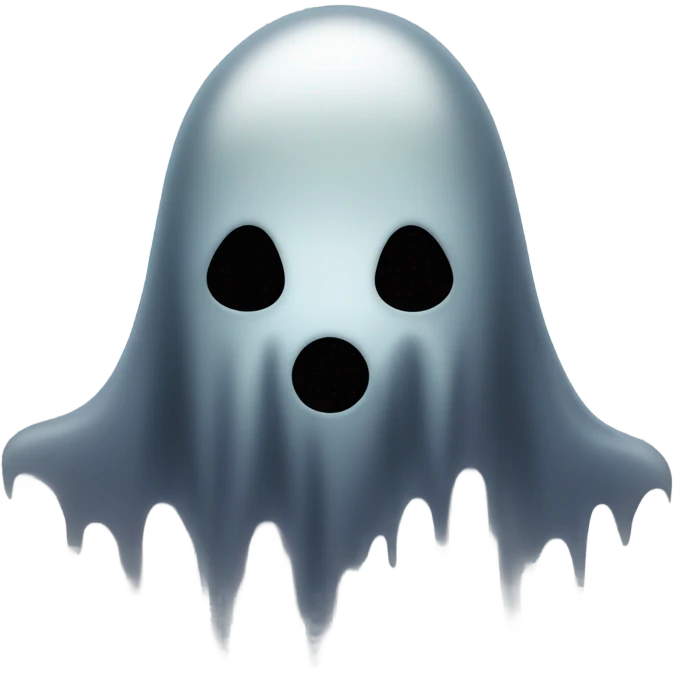 Spooky ghost with shadow below emoji