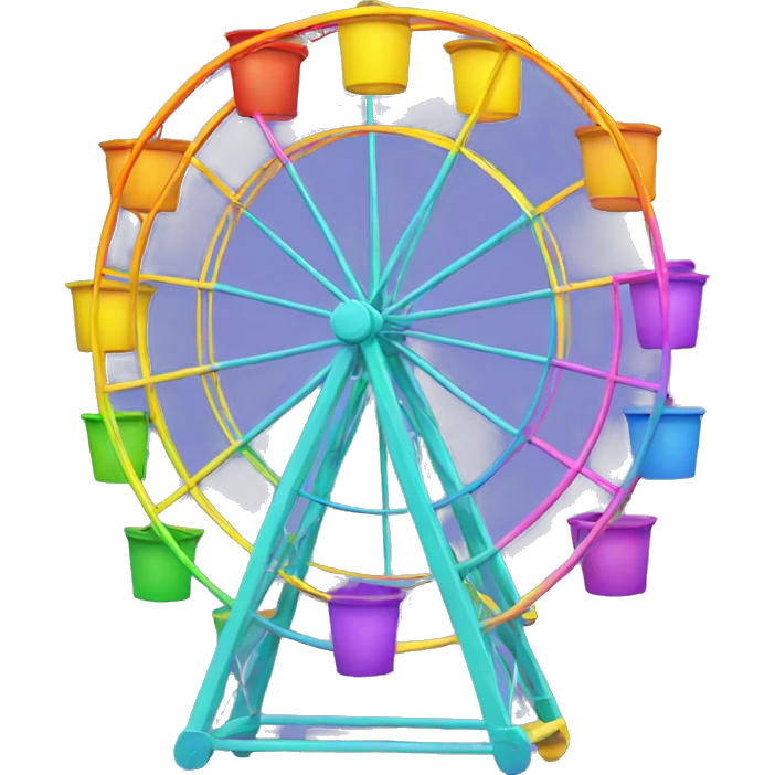 basic rainbow ferris wheel emoji