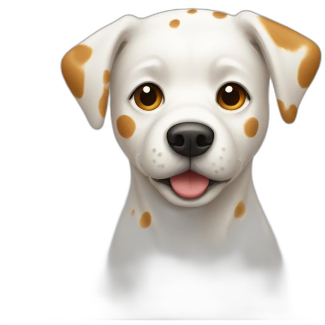 white dog with caramel-colored spots emoji