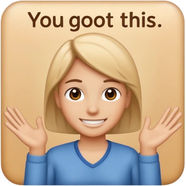make an emoji that has the words you got this emoji