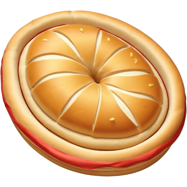 pide bread object icon, oval Turkish pide bread, golden crust, soft baked texture, 3D cartoon, mobile game icon style, centered, clean background, no text, no watermark
 emoji