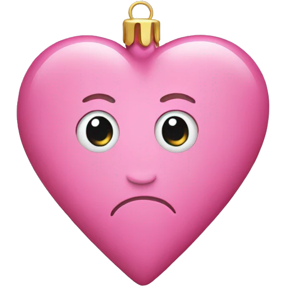 Pink Christmas heart emoji