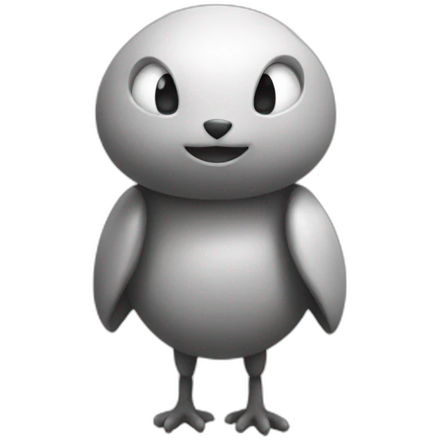 lonely pokemon in monochrome emoji