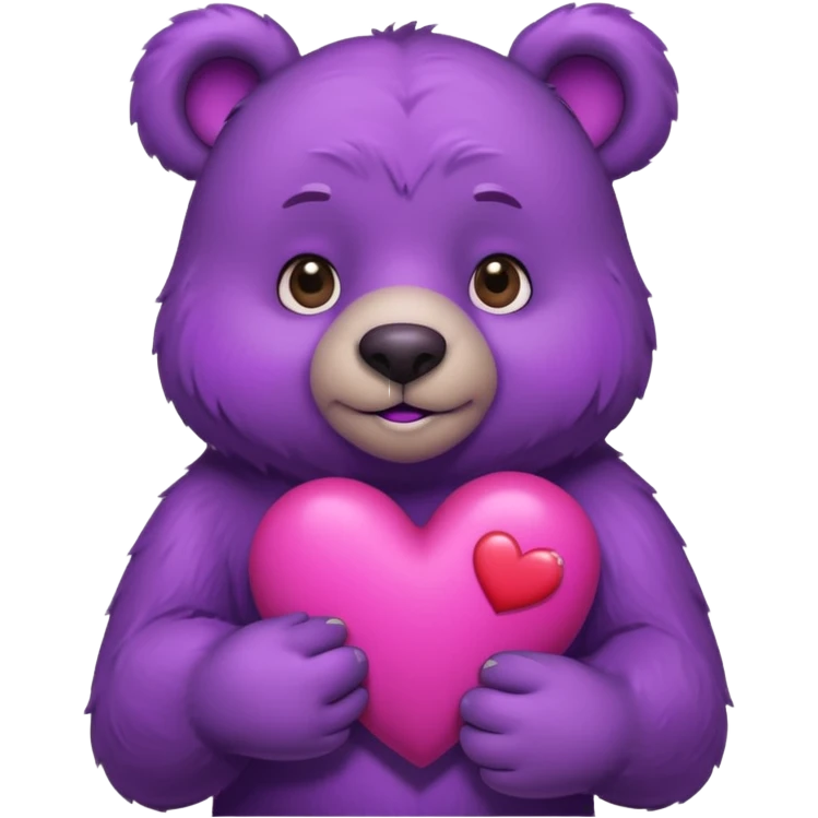 bear holding heart but it’s purple tinted emoji