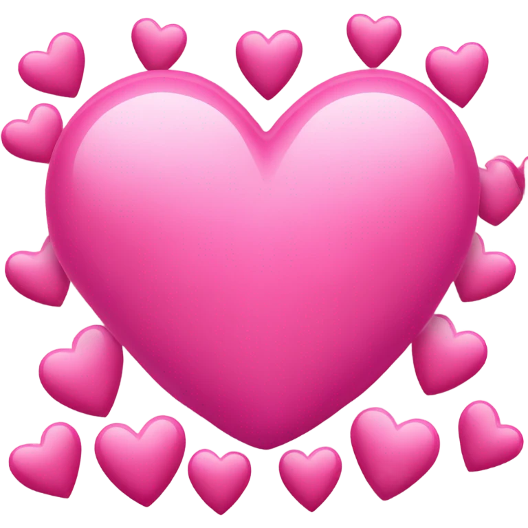 Pink heart with small hearts emoji