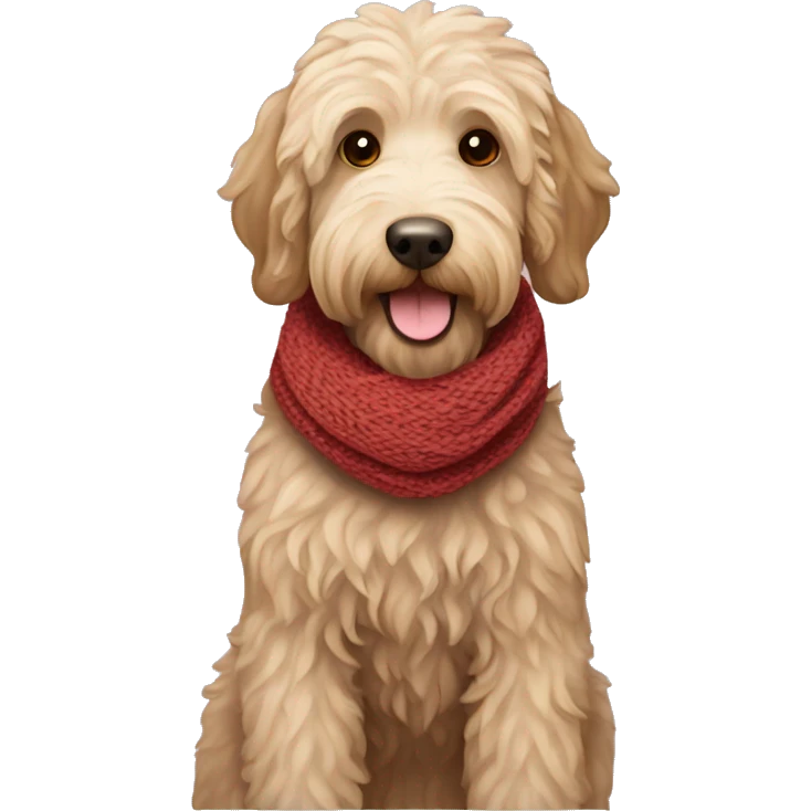 labradoodle-in-the-scarf emoji