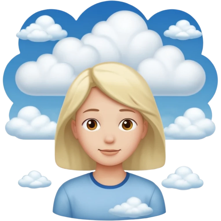 person with clouds emoji