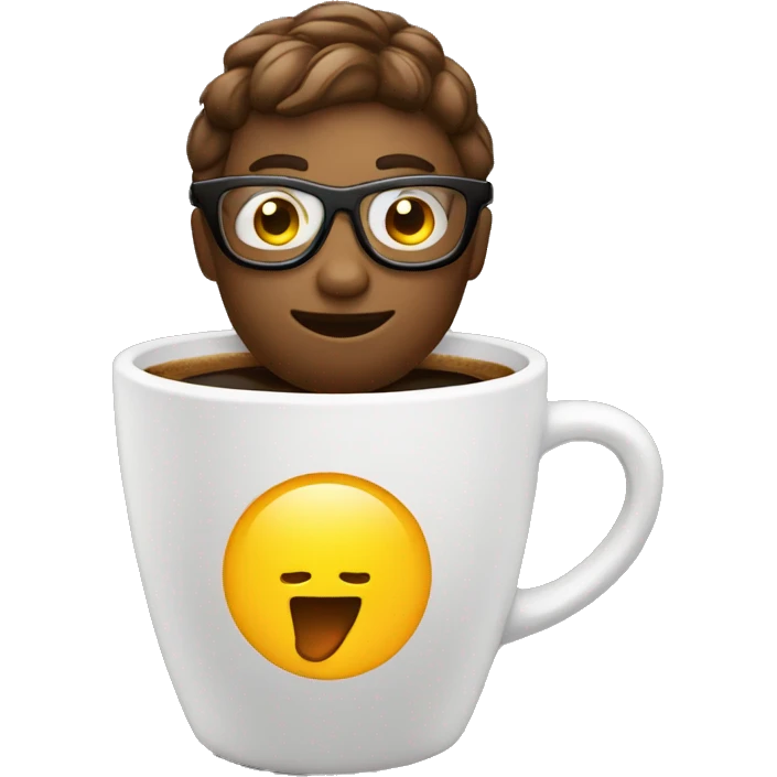 coffee soccer and programming with glasses emoji