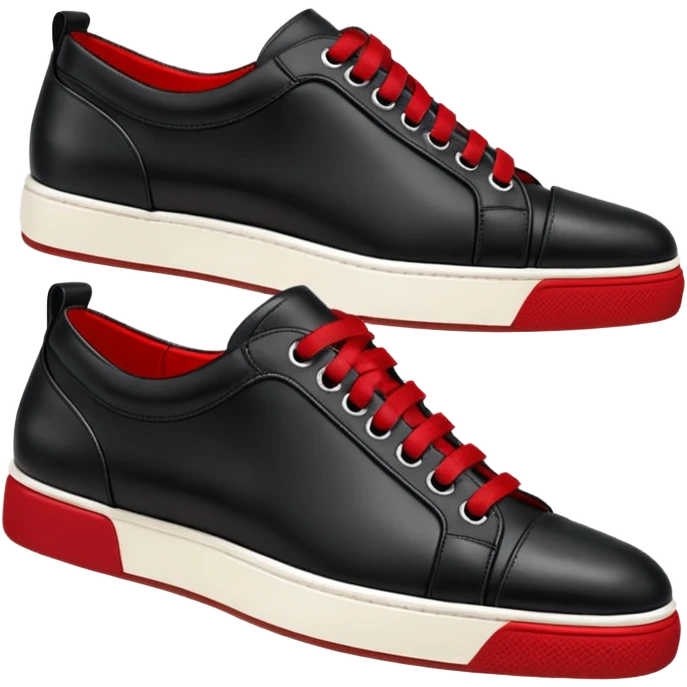A pair of black Christian Louboutins shoe sneaker  emoji