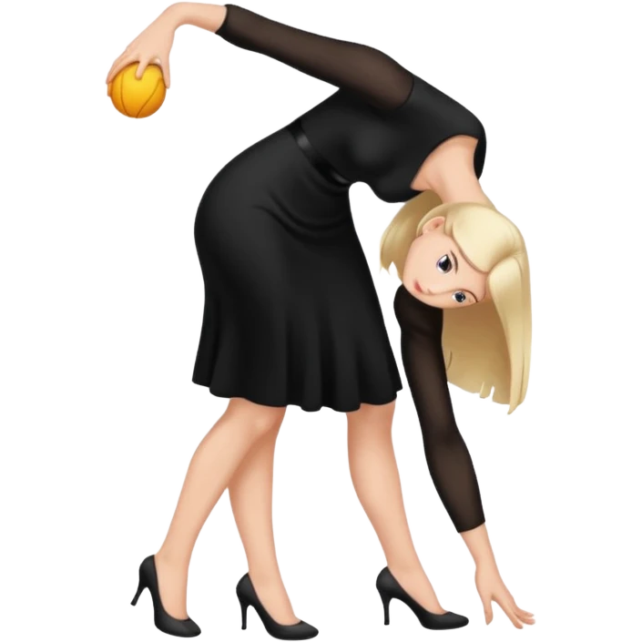  Woman necked bending over showing vagina emoji