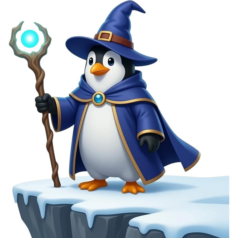 Penguin Wizard emoji