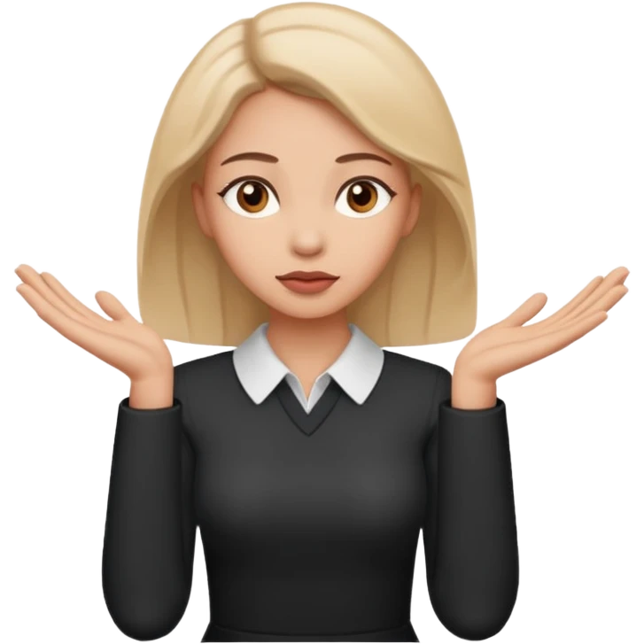 대체 왜?라는 손 포즈를 하고있는 여자 emoji