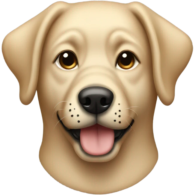 Beige dog with dark muzzle  emoji