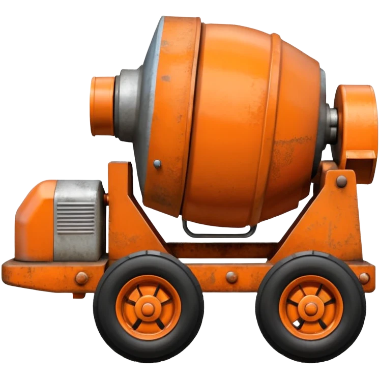 small orange cement mixer (not a truck) emoji