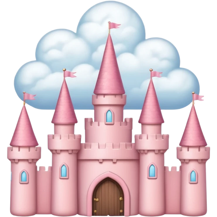 cloud pink castle emoji