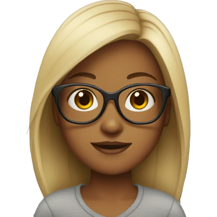 girl with glasses emoji