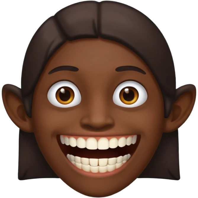 Make the teeth long emoji