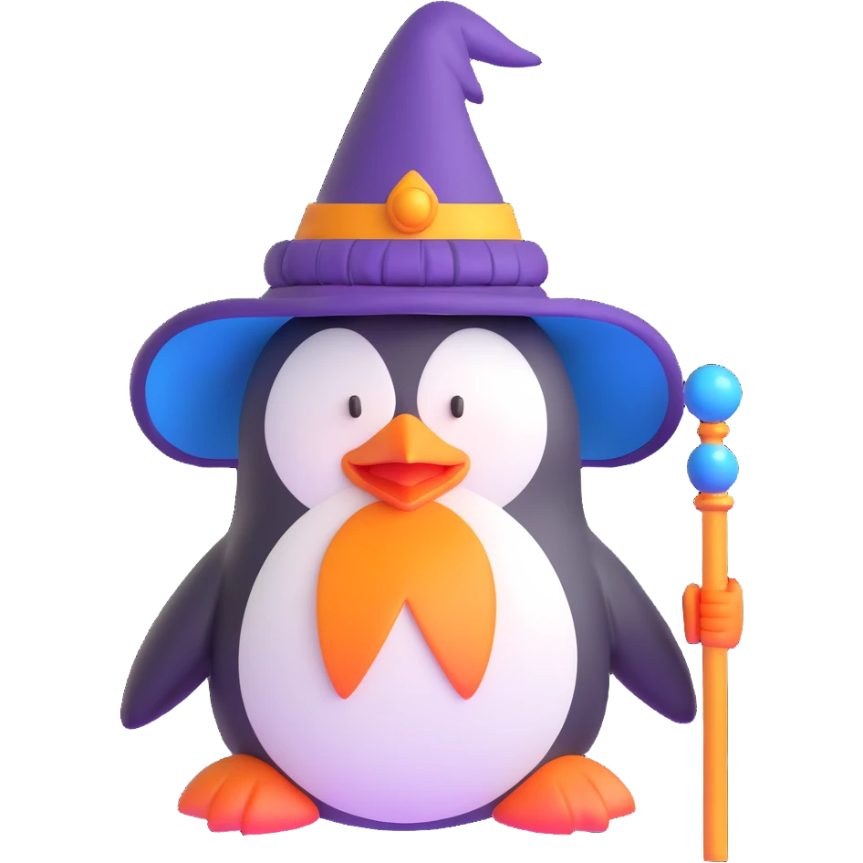 penguin wizard emoji