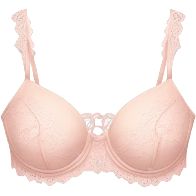 light pink lacy brassiere emoji