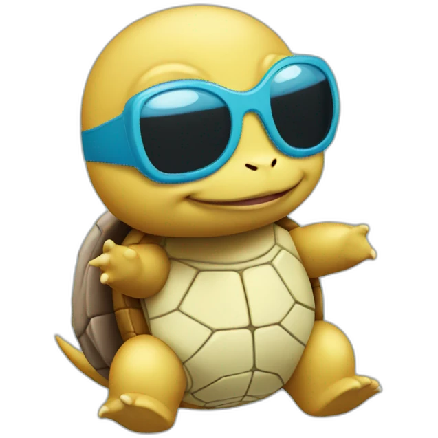Squirtle with sunglasses  emoji