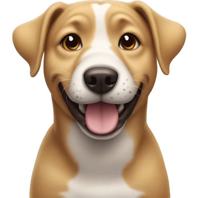 dog with a smile emoji